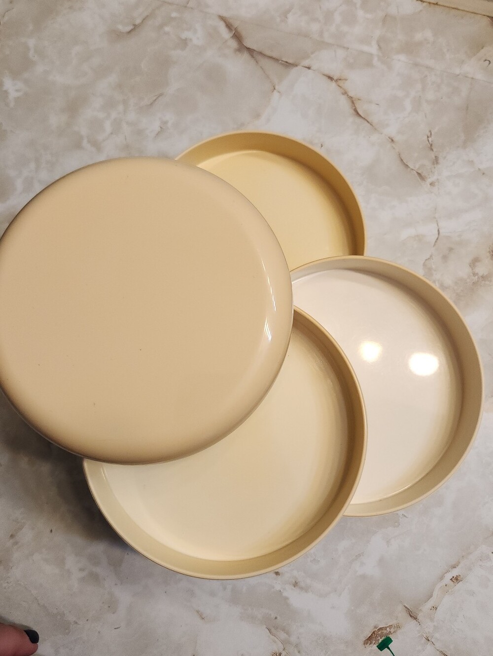 Vintage Interdesign Swivel Organizer Jewelry 70s 80s Cream Butter Yellow